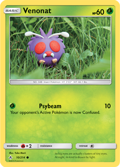 Venonat 10/214 Pokémon card from Unbroken Bonds for sale at best price