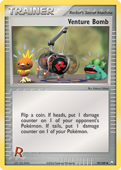 Carte Pokémon Peu commune Venture Bomb 93/109 de la série Ex Team Rocket Returns