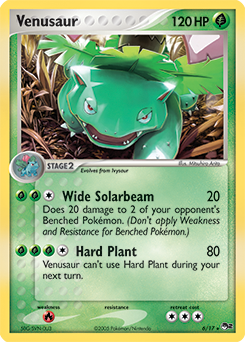 Rare Pokémon card Venusaur 6/17 from POP 2 expansion