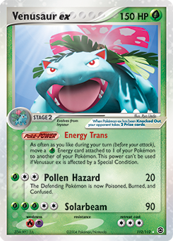 Carte Pokémon Florizarre ex 112/112 de la série Ex Rouge Feu Vert Feuille en vente au meilleur prix