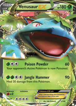 Pokémon EX Pokémon card Venusaur EX 1/146 from X&Y expansion