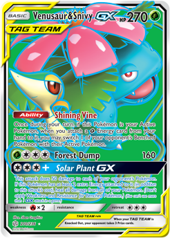 Venusaur Snivy GX 210/236 Pokémon card from Cosmic Eclipse for sale at best price