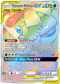 Venusaur Snivy GX 249/236 Pokémon card from Cosmic Eclipse for sale at best price