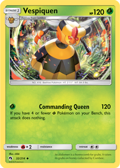 rare VESPIQUEN 3 x Pokemon Card - NM/Mint Diamond & Pearl 39/130