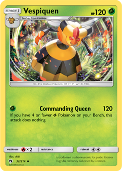 Vespiquen 32/214 Pokémon card from Lost Thunder for sale at best price