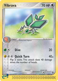 Carte Pokémon Peu commune Vibraninf 47/97 de la série Ex Dragon