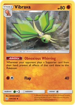 Vibrava 109/236 Pokémon card from Cosmic Eclipse for sale at best price