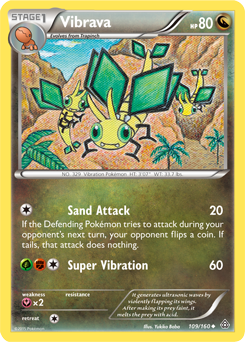 Vibrava 109/160 Pokémon card from Primal Clash for sale at best price