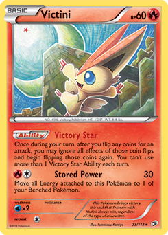 Carte Pokémon Victini 23/113 de la série Legendary Treasures en vente au meilleur prix