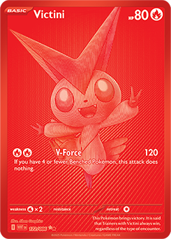 Black White Rare Pokémon card Victini 172/86 from White Flare expansion