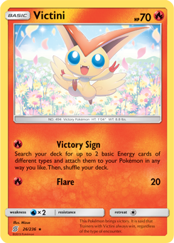Victini 26/236 Pokémon card from Unified Minds for sale at best price