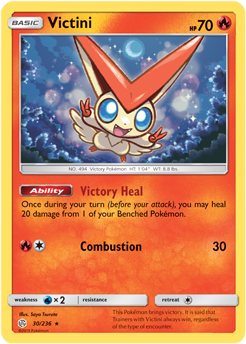 Victini 30/236 Pokémon card from Cosmic Eclipse for sale at best price