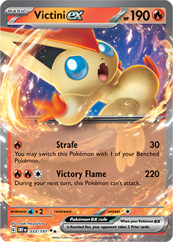 Victini ex 33/197 Pokémon card from Obsidian Flames for sale at best price