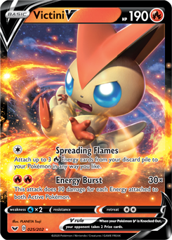 Victini V 25/202 Pokémon card from Sword & Shield for sale at best price