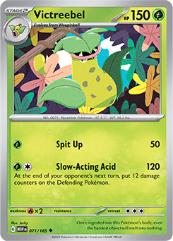 Uncommon Pokémon card Victreebel 71/165 from 151 expansion