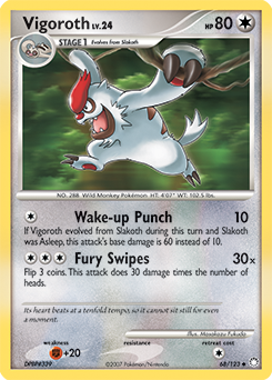Vigoroth 68/123 Pokémon card from Mysterious Treasures for sale at best price