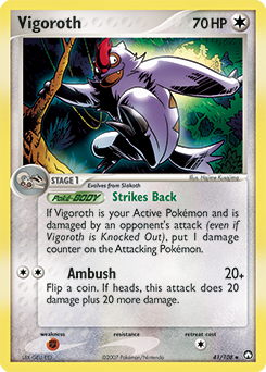 Carte Pokémon Vigoroth 41/108 de la série Ex Gardiens du Pouvoir en vente au meilleur prix