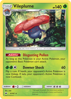 Vileplume 6/147 Pokémon card from Burning Shadows for sale at best price