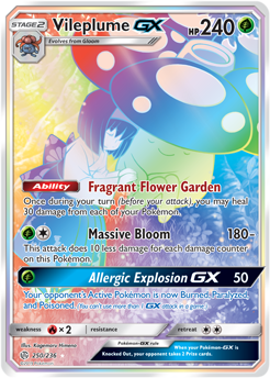 Vileplume GX 250/236 Pokémon card from Cosmic Eclipse for sale at best price