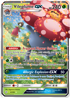 Vileplume GX 4/236 Pokémon card from Cosmic Eclipse for sale at best price