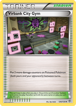 Uncommon Pokémon card Virbank City Gym 126/135 from Plasma Storm expansion