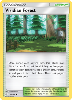 Viridian Forest 156/181 Pokémon card from Team Up for sale at best price