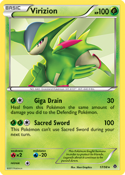Virizion 17/98 Pokémon card from Emerging Powers for sale at best price