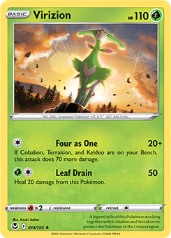 Virizion 014/195 Pokémon card from Silver Tempest for sale at best price