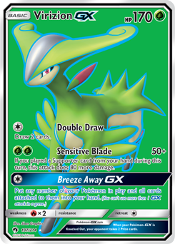 Virizion GX 197/214 Pokémon card from Lost Thunder for sale at best price