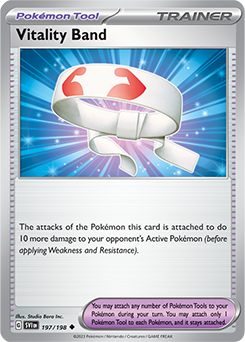 Uncommon Pokémon card Vitality Band 197/198 from Scarlet & Violet expansion
