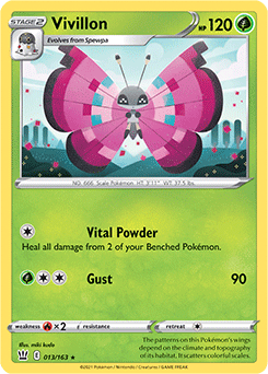 Vivillon 13/163 Pokémon card from Battle Styles for sale at best price