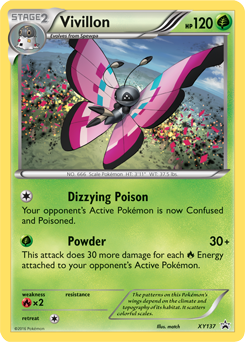 Promo Pokémon card Vivillon XY137 from XY Promos expansion