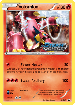 Promo Pokémon card Volcanion XY145 from XY Promos expansion