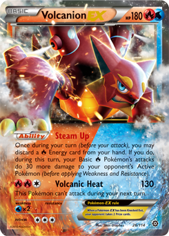 Volcanion EX 26/114 Pokémon card from Steam Siege for sale at best price