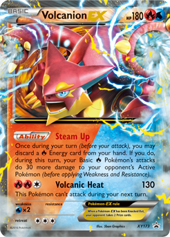 Promo Pokémon card Volcanion EX XY173 from XY Promos expansion