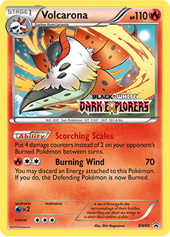 Promo Pokémon card Volcarona BW40 from Back & White Promos expansion