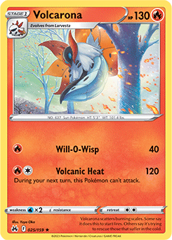Volcarona 025/159 Pokémon card from Crown Zenith for sale at best price