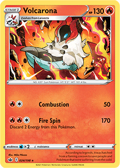 Volcarona 24/198 Pokémon card from Chilling Reign for sale at best price