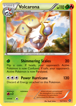 Volcarona 15/114 Pokémon card from Steam Siege for sale at best price