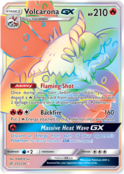 Volcarona GX 252/236 Pokémon card from Cosmic Eclipse for sale at best price