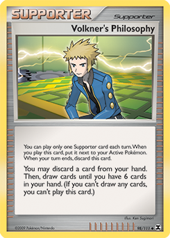 Volkner's Philosophy 98/111 Pokémon card from Rising Rivals for sale at best price