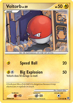 Voltorb 117/132 Pokémon card from Secret Wonders for sale at best price