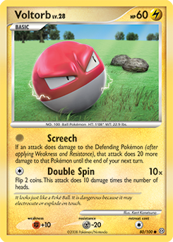 Voltorb 80/100 Pokémon card from Stormfront for sale at best price