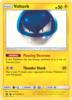 Shining Pokémon Pokémon card Voltorb SV13/SV94 from Hidden Fates expansion