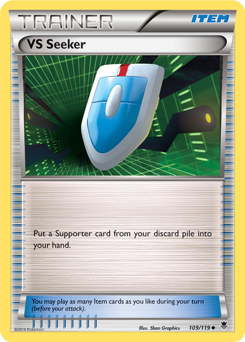 Uncommon Pokémon card VS Seeker 109/119 from Phantom Forces expansion
