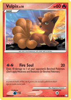 Vulpix 107/123 Pokémon card from Mysterious Treasures for sale at best price