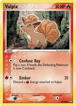 Vulpix 69/108 Pokémon card from Ex Power Keepers for sale at best price
