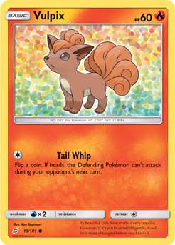 Vulpix 15/181 Pokémon card from Team Up for sale at best price