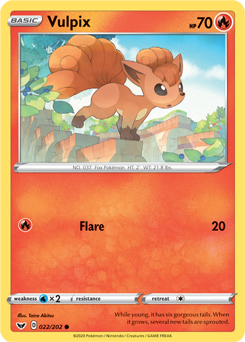 Vulpix 22/202 Pokémon card from Sword & Shield for sale at best price