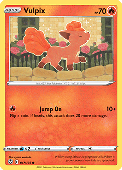 Common Pokémon card Vulpix 017/195 from Silver Tempest expansion